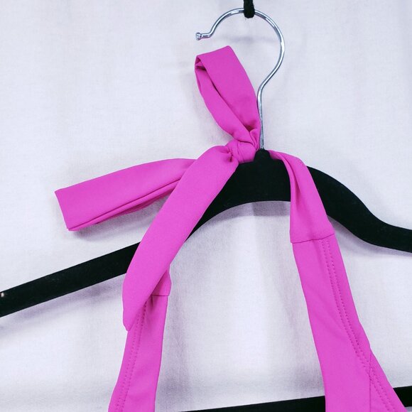 Athleta Pink Adjustable Strap Bikini Swim Bra Top Swimsuit Padded Size M - Picture 2 of 8